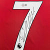 Framed Autographed/Signed Cristiano Ronaldo 35x39 Manchester United Red 2022-23 Soccer Jersey Beckett BAS COA