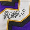 Framed Autographed/Signed JK J.K. Dobbins 35x39 Baltimore Purple Football Jersey JSA COA