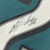 Framed Autographed/Signed Miles Sanders 35x39 Philadelphia Eagles Green Authentic Football Jersey JSA COA