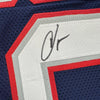 Framed Autographed/Signed Chad Ochocinco (Johnson) 35x39 New England Blue Football Jersey JSA COA