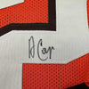 Framed Autographed/Signed Amari Cooper 35x39 Cleveland Orange Football Jersey JSA COA