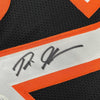Framed Autographed/Signed Rudi Johnson 35x39 Cincinnati Black Football Jersey JSA COA