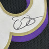 Framed Autographed/Signed Odell Beckham Jr. 35x39 Baltimore Black Football Jersey Beckett BAS COA