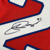 Framed Autographed/Signed Jordan Poyer 35x39 Buffalo Red Football Jersey JSA COA
