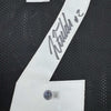 Framed Autographed/Signed Justin Fields 35x39 Pittsburgh Black Football Jersey Beckett BAS COA