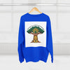 Curage Is a Universal Language Crewneck Sweatshirt — Teistan’s Tree House Back Patch by Tristan’s Treehouse
