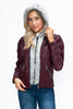 Women Warm Sleek Dual-Zipper Layered Jacket with Cozy Fuzzy Hood Urban Chic & Comfortable Jacket by Stevvex
