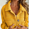 Plus Size Women’s Solid Color Sherpa Jacket by FitiqueFit