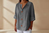 Women's V-Neck Buttoned Blouse by FitiqueFit