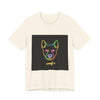 Neon Dog Face Tee — "Woof" Graphic T-Shirt by Tristan’s Treehouse