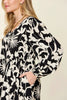 Double Take Full Size Printed Ruffle Hem Dress with Pocket Stylish & Functional Women Dress by Stevvex