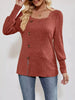 Ribbed Knit Slit Long Sleeve T-Shirt by Simply Love