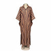 African-Inspired Striped Loose Long Dress | One Size 5 Colors