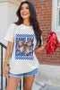 White Rugby Bowknot GAME DAY Graphic Tee by Wild and Free Boutique
