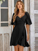 V-Neck Ruffle Sleeve & Waist Ruffle Summer Dress | 3 Colors by FitiqueFit