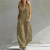 Women's Sleeveless Wide-Leg Jumpsuit with Pockets by FitiqueFit