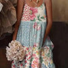 🌺 European & American Style Floral Art Print Sling Holiday Dress by FitiqueFit