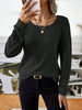 Ribbed Knit Long Sleeve T-Shirt by Simply Love