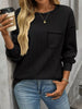 Casual Pocket Detail Long Sleeve T-Shirt by Simply Love
