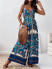 Paisley Print Spaghetti Strap Wide Leg Jumpsuit by Wild and Free Boutique