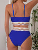 Bikini Scoop Neck High Waist 2 Piece Swimsuit for Women – Chic Solid Color Bikini Set with Contrast Band Detail – Stretchy Comfortable Flattering Swimwear for Beach Pool and Summer Vacation by Stevvex