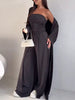Tube Top & Cardigan & Pants Three Piece Set by Wild and Free Boutique
