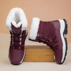 Women’s Winter Fleece-Lined Thicker Non-Slip Cotton-Padded Outdoor Mid-Boots by FitiqueFit
