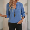 Womens Casual Summer Shirts Notch V Neck Blouses by FitiqueFit