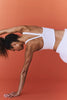 Grapefruit Orange Athletic Ribbed Cropped Cami Top