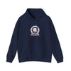 United by Baseball Hoodie | patriotic baseball graphic, vintage ballpark aesthetic by Tristan’s Treehouse