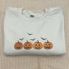 Embroidered Halloween Pumpkins Sweatshirt - Spooky Season Apparel with Bats by Dog Mom Hat