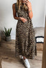 Luxury Leopard Print Sleeveless Maxi Dress Modern & Trendy Statement Piece Charming Dress by Stevvex