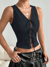 Tied Front V-Neck Tank