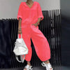 Women’s Cotton Linen Long Sleeve Top and Pants Set by FitiqueFit