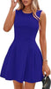 Sleeveless Solid Color Pleated Dress | Flared Midi Casual by FitiqueFit