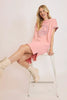 Peace Plaid Applique Short Sleeve Mini Dress For Women – Trendy and Comfortable Mini Dress with Applique Detailing and Chic Plaid Pattern by Stevvex