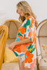 BiBi Floral V Neck Slit Side T-Shirt