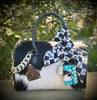 Premium Western Upcycled LV Cowhide Leather Speedy Bag by Neon Spur