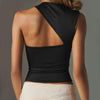 Women's Fashion INS Design Irregular Vest Summer Trend Hollow-out Temperament Top by My Store