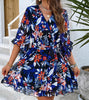 Floral Print Short Sleeves Dress by FitiqueFit