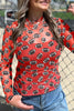 Brown Game Day Football Mesh Sheer Long Sleeve Top by Wild and Free Boutique