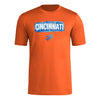 adidas Mens Short Sleeve Pre-Game T-Shirt Collegiate Orange/Fc Cincinnati Small by EasyOptionXY