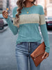 Color Block Ribbed Knit Long Sleeve T-Shirt by Wild and Free Boutique