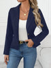 Women's Slim Fit Solid Color Blazer – French Style Long Sleeve Jacket by FitiqueFit