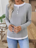 Ribbed Knit Long Sleeve Fake Two-Piece T-Shirt by Simply Love