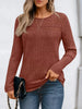 Ribbed Long Sleeve T-Shirt by Simply Love