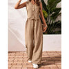 Women’s crop vest blazer wide leg pants set by FitiqueFit