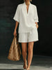 Women's Loose Batwing Sleeve Two-Piece Set – Casual Summer Beach Outfit by FitiqueFit