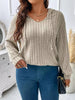 Ribbed Knit Drawstring Hooded T-Shirt by Simply Love
