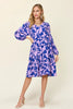 Double Take Full Size Printed Ruffle Hem Dress with Pocket Stylish & Functional Women Dress by Stevvex